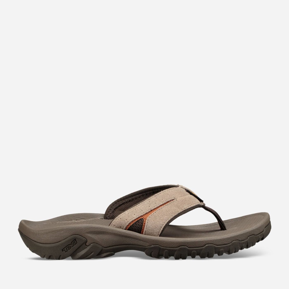 Teva Katavi 2 Thong - Men's Teva Hiking Sandals - Brown | India (QCJT53120)